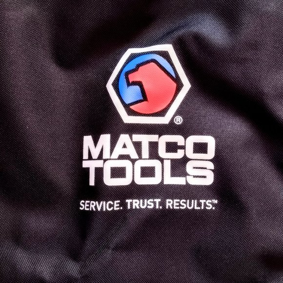 MATCO TOOLS ~ Collector Tote, Black Canvas, Zipper, 5 Pockets, Dbl Straps, NEW! - Picture 3 of 9